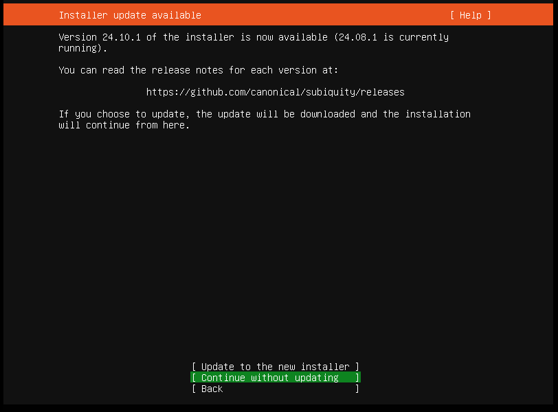 tier2 우분투 설치 가이드 업데이트 거부 화면 이미지.PNG
