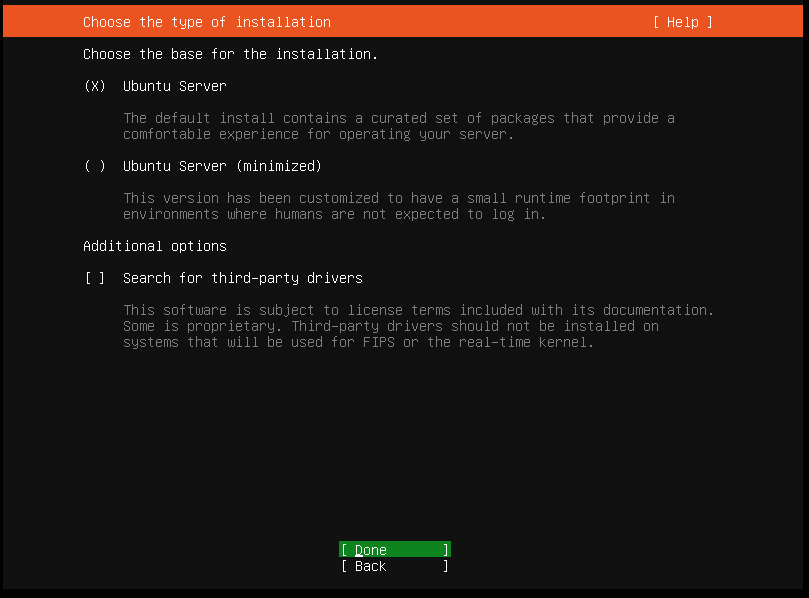 tier2 우분투 설치 가이드 우분투 타입 설정 화면 이미지.PNG