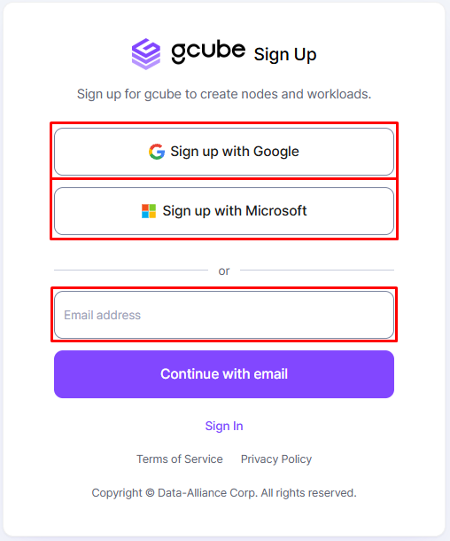 Create Account - gcube Docs
